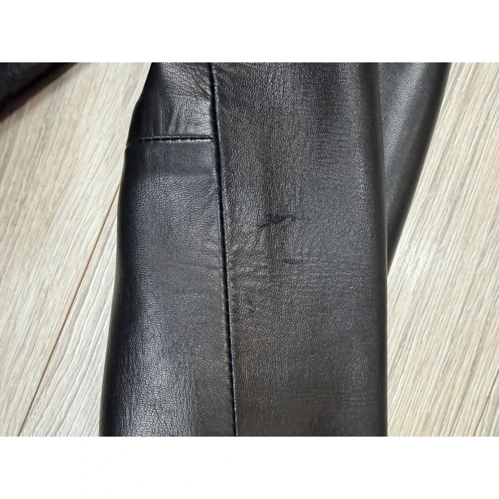 Vintage Banana Republic Soft Black Leather Jacket Y2K 2002 Vintage Moto Zip Sz L